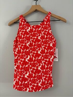 Lands' End Floral Tankini Top NWT